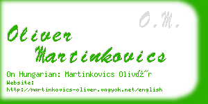 oliver martinkovics business card